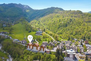 Standard-Apartment, Mehrere Schlafzimmer, Bergseite (Boutique Apartment Limone Ski In Ski) | Ansicht von oben