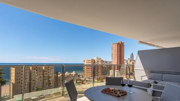 Apartament Deluxe, vistes a la platja | Balcó