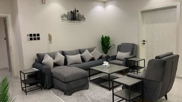 Penthouse de lujo | Área de sala de estar | Televisión de pantalla plana, Netflix y servicios de streaming