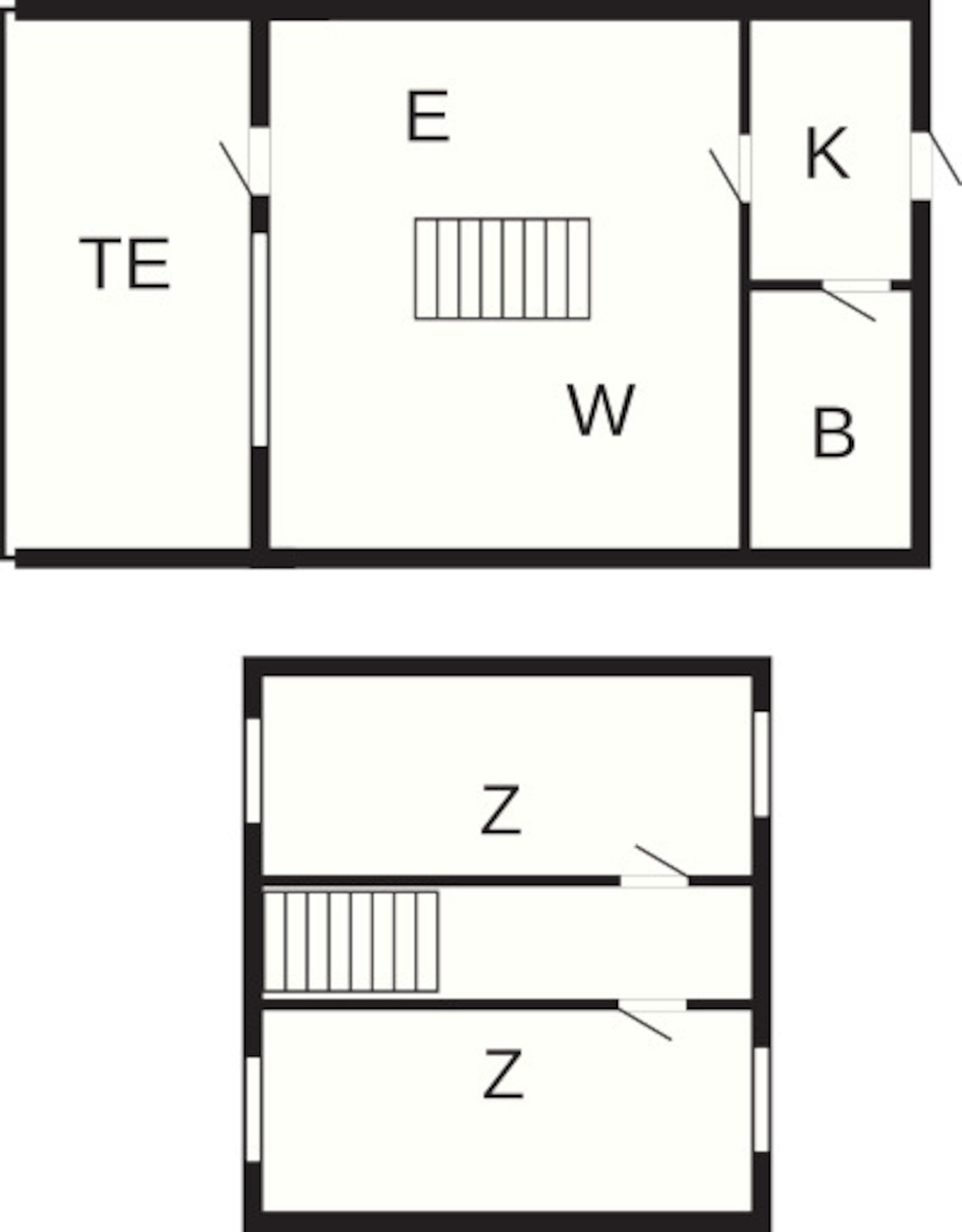 Classic-hus - 2 soveværelser | Plantegning