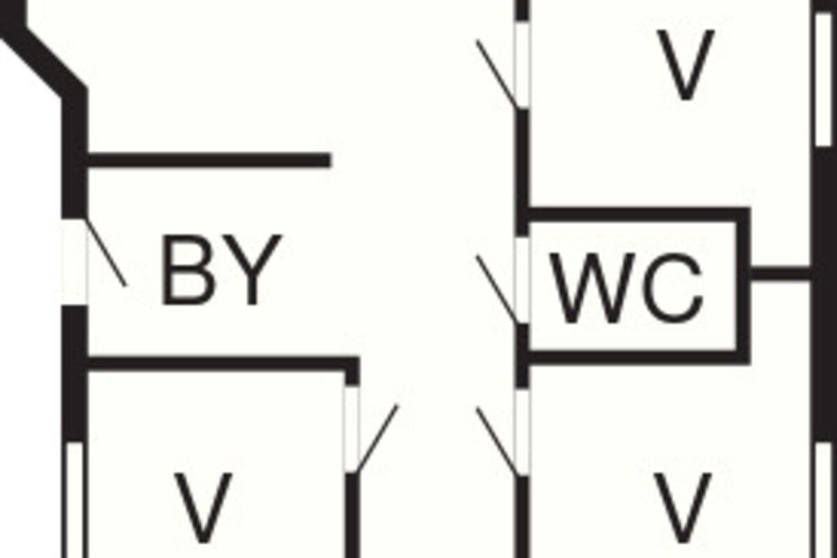 Ein Grundriss mit beschrifteten Räumen, darunter TE, SP, BY, WC, K und V.