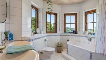 Douche, serviettes fournies