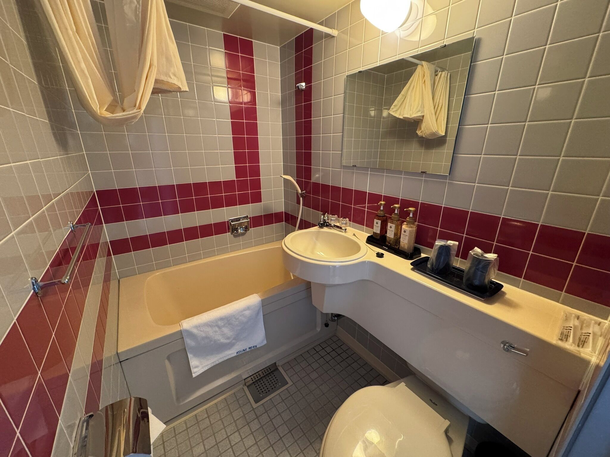 シャワー付き浴槽、バスアメニティ (無料)、ヘアドライヤー、タオル