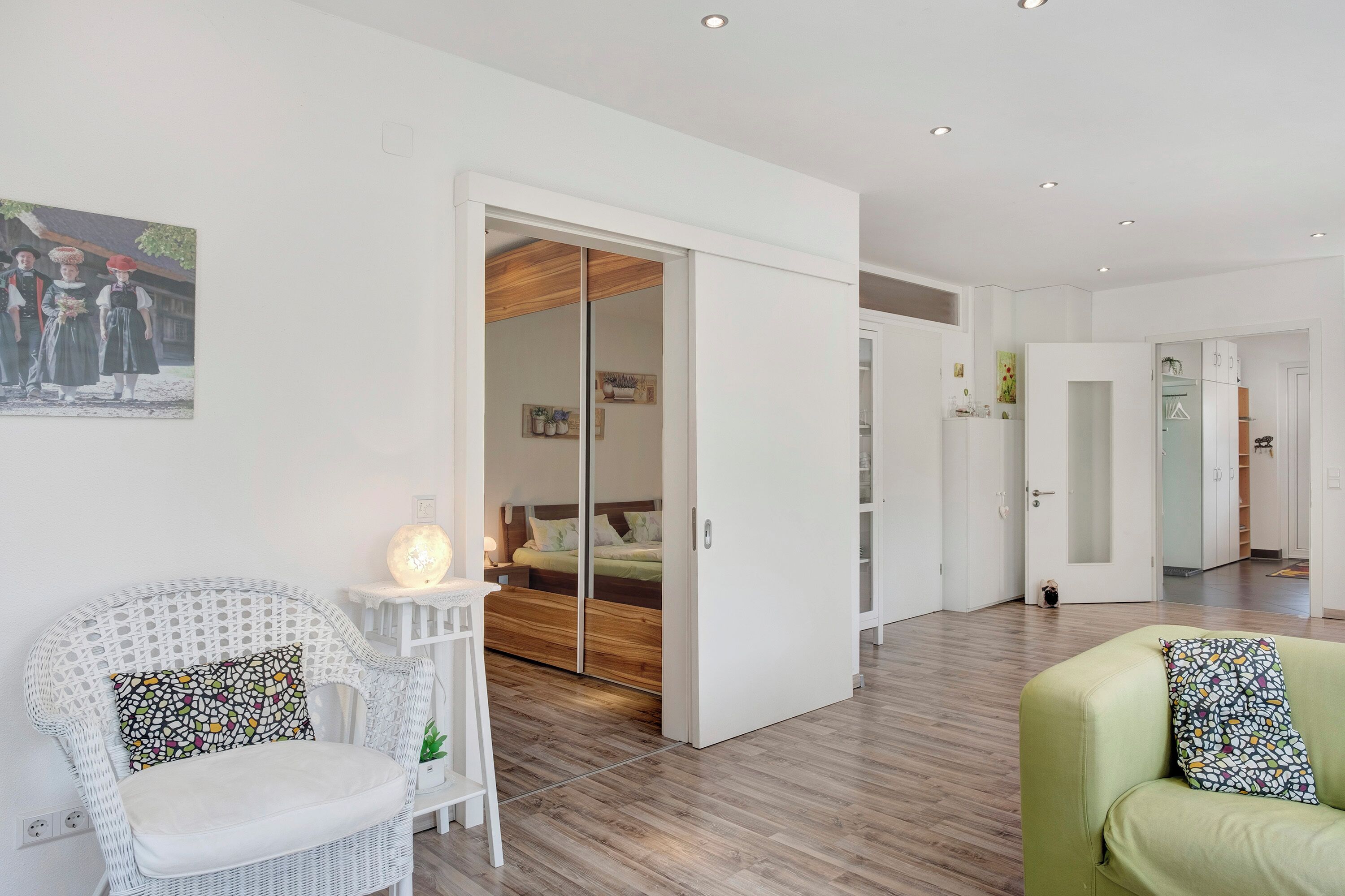 Fernseher, Kamin, DVD-Player, Stereoanlage