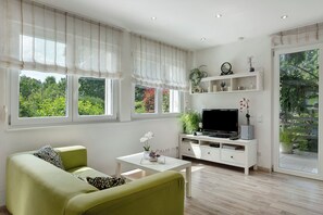 TV, fireplace, DVD player, stereo