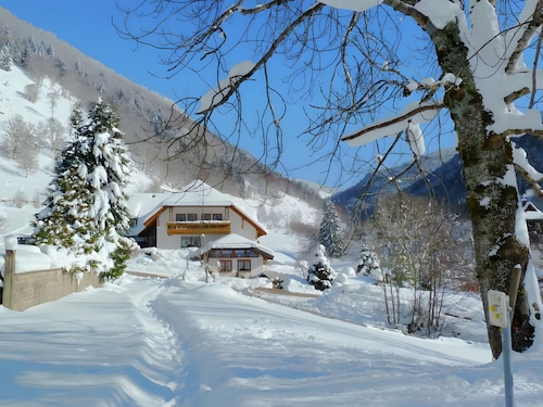 Ferienwohnung 'Haus Am Rotwiesenbach' mit Bergblick, privater Terrasse und Wi-Fi