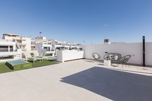 Terrace/patio - Stylish Villa with (heated) private pool - 900 meters from the beach (Santiago de la Ribera)