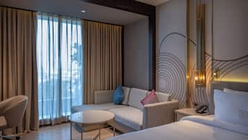 Premium Room, City View | 1 bedroom, in-room safe, desk, laptop workspace