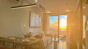 Apartment, 2 Bedrooms, City View | Living area | Flat-screen TV