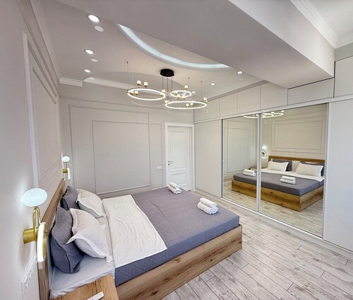 Skyline  apartment in lovely Bishkek with 2-bedroom, near complex BISHKEK PARK