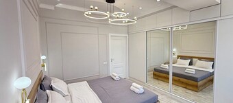 Skyline  apartment in lovely Bishkek with 2-bedroom, near complex BISHKEK PARK