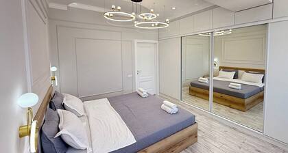 Skyline apartment in lovely Bishkek with 2-bedroom, near complex BISHKEK PARK