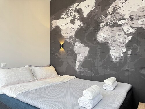 Skyline  apartment in lovely Bishkek with 2-bedroom, near complex BISHKEK PARK