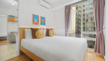 Apartment, 2 Bedrooms, City View | 2 bedrooms, laptop workspace, iron/ironing board, free WiFi