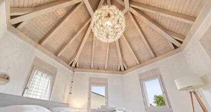 Bright architect-designed villa with private garden