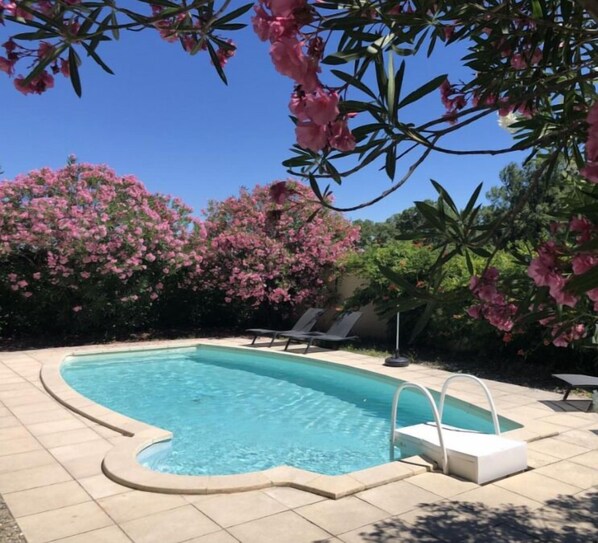 Outdoor pool - Gite Grenache (Mondragon)