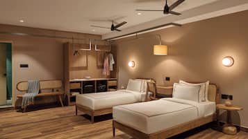 Ropa de cama de alta calidad y minibar