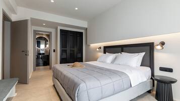 Caja fuerte, escritorio, cortinas opacas y sistema de insonorización