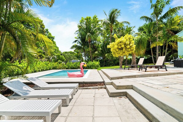 A heated pool