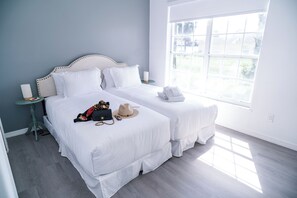 Memory-foam beds, free WiFi, bed sheets
