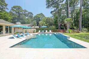 A heated pool