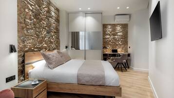 Departamento Deluxe, 2 habitaciones, vista a la ciudad | Caja de seguridad en la habitación y insonorización