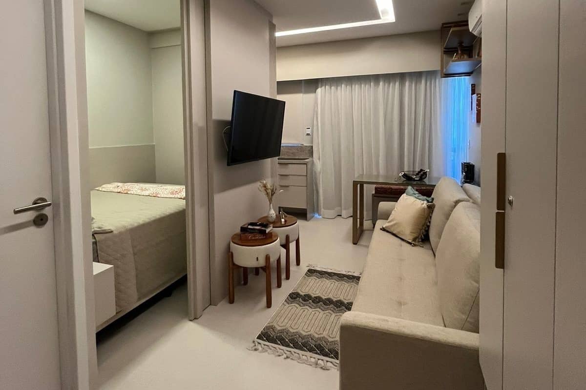 Familjestudio - 1 sovrum - lanai - utsikt mot poolen | Arbetsyta för laptop, mörkläggningsgardiner och ljudisolering