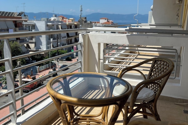 Kamar Double Panorama, balkon, pemandangan laut | Teras/patio