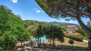 A villa with a swimming pool, surrounded by trees and hills. - Beautiful home in Sablet (Sablet)