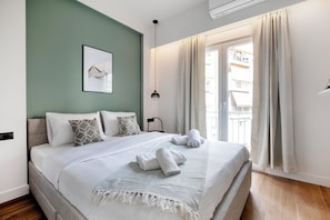 Apartment, 2 Bedrooms, Kitchen, City View | Blackout curtains, iron/ironing board, free WiFi - Bask - Chic 2 Bedroom Apt in Athens (Athens)