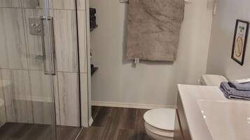 Hair dryer, towels