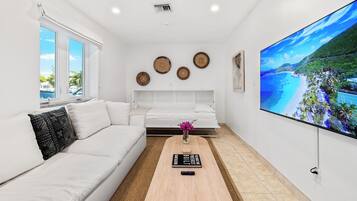 1 bedroom, iron/ironing board, travel cot, bed sheets