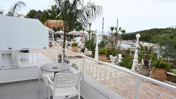 Habitació doble, balcó, vistes al mar | Balcó