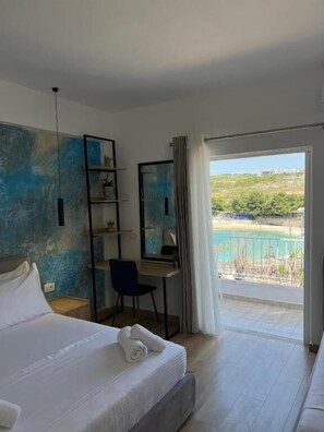 Triple Room, Balcony, Sea View | Balcony view - EMAR Beachfront Hotel Ksamil (Ksamil)