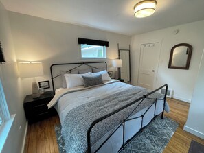 2 bedrooms, desk, iron/ironing board, free WiFi - A Step Away: The Haven – Walk to Town Getaway~Dog Friendly~Fenced Yard~Fire Pit (Saugatuck)