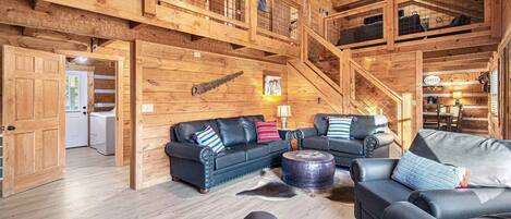 TV, fireplace, table football, offices