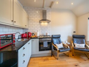 Fridge, microwave, oven, toaster