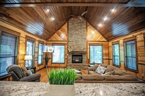 Télévision, cheminée