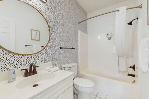 Hair dryer, towels