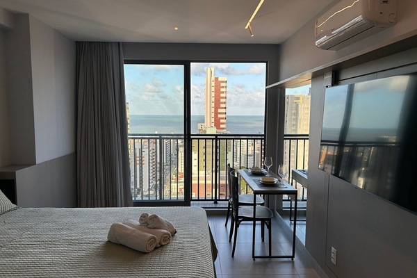 Superior Studio Suite, 1 Double Bed, Pets Not Allowed, Sea View | Desk, free WiFi, bed sheets