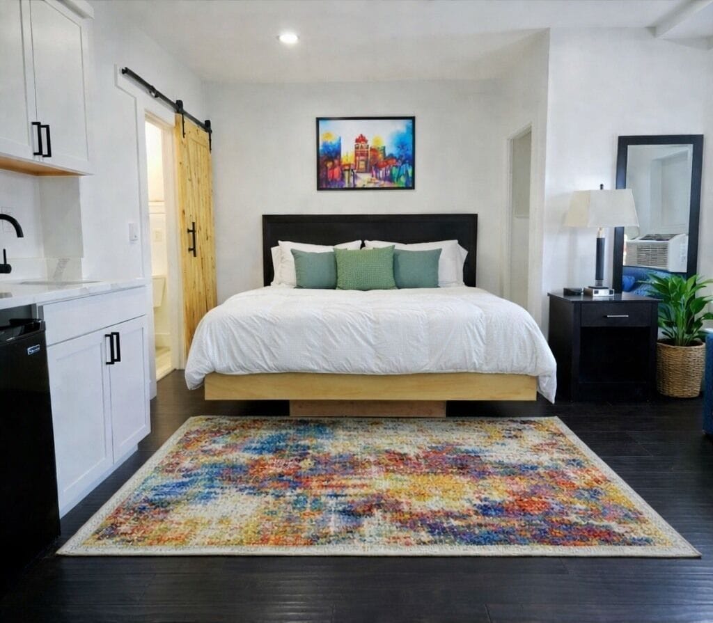 Suite estudio de lujo, 1 cama de matrimonio grande, no fumadores, baño privado | Ropa de cama de alta calidad y colchones viscoelásticos