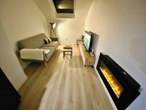 TV connectée, cheminée