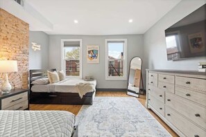 2 bedrooms, iron/ironing board, travel crib, free WiFi