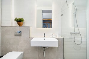 Douche, serviettes fournies