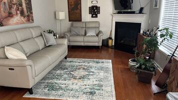 Smart TV, lareira, videogames, livros