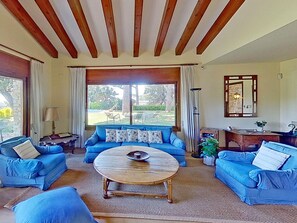 Älytelevisio, takka, kirjoja