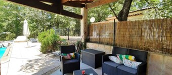 Provencal country house surrounded by greenery with private pool