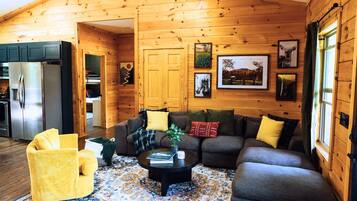 Smart TV, fireplace, video games, table football