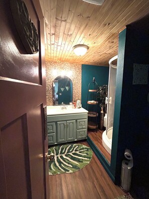 Séchoir à cheveux, serviettes fournies, savon, papier de toilette