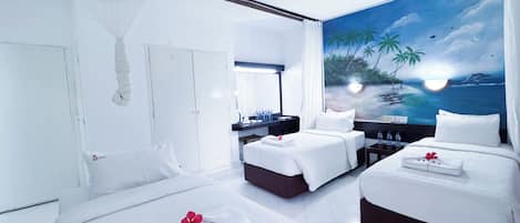 Standard Triple Room, Garden View | Soundproofing, iron/ironing board, free WiFi, bed sheets